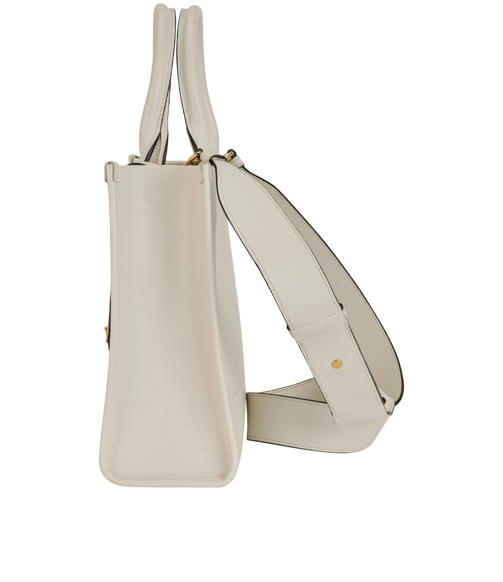 Small Symbole Tote, &pound;1,500, Handbags, White, Leather, Bottom view